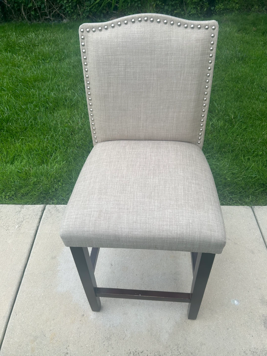 Upholstered Dining Chair with Nailhead Trim