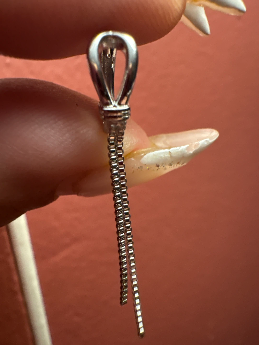 ⚽️ 925 Sterling Silver Dangle Earrings with Chain - photo 4