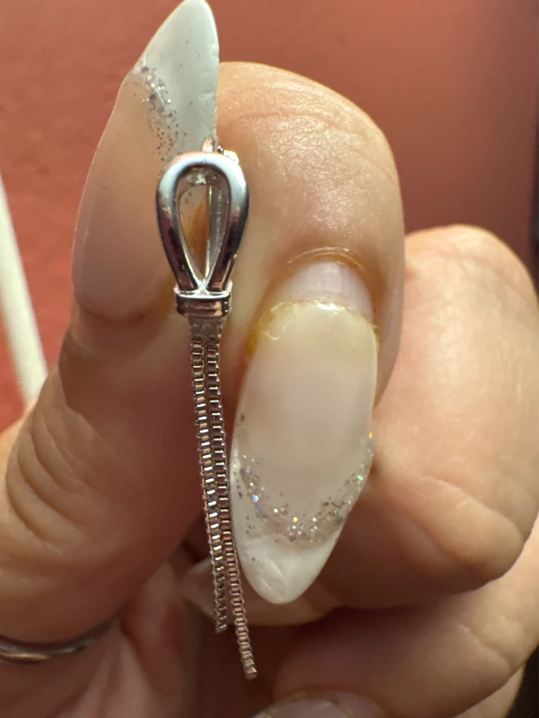 ⚽️ 925 Sterling Silver Dangle Earrings with Chain - photo 3