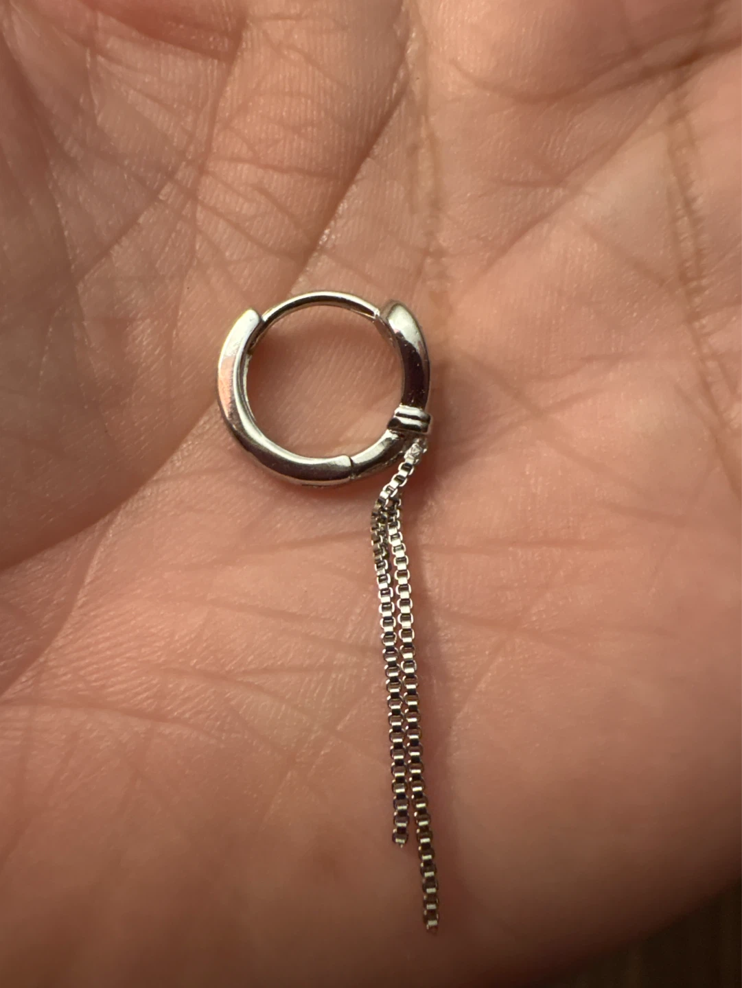 ⚽️ 925 Sterling Silver Dangle Earrings with Chain - photo 5