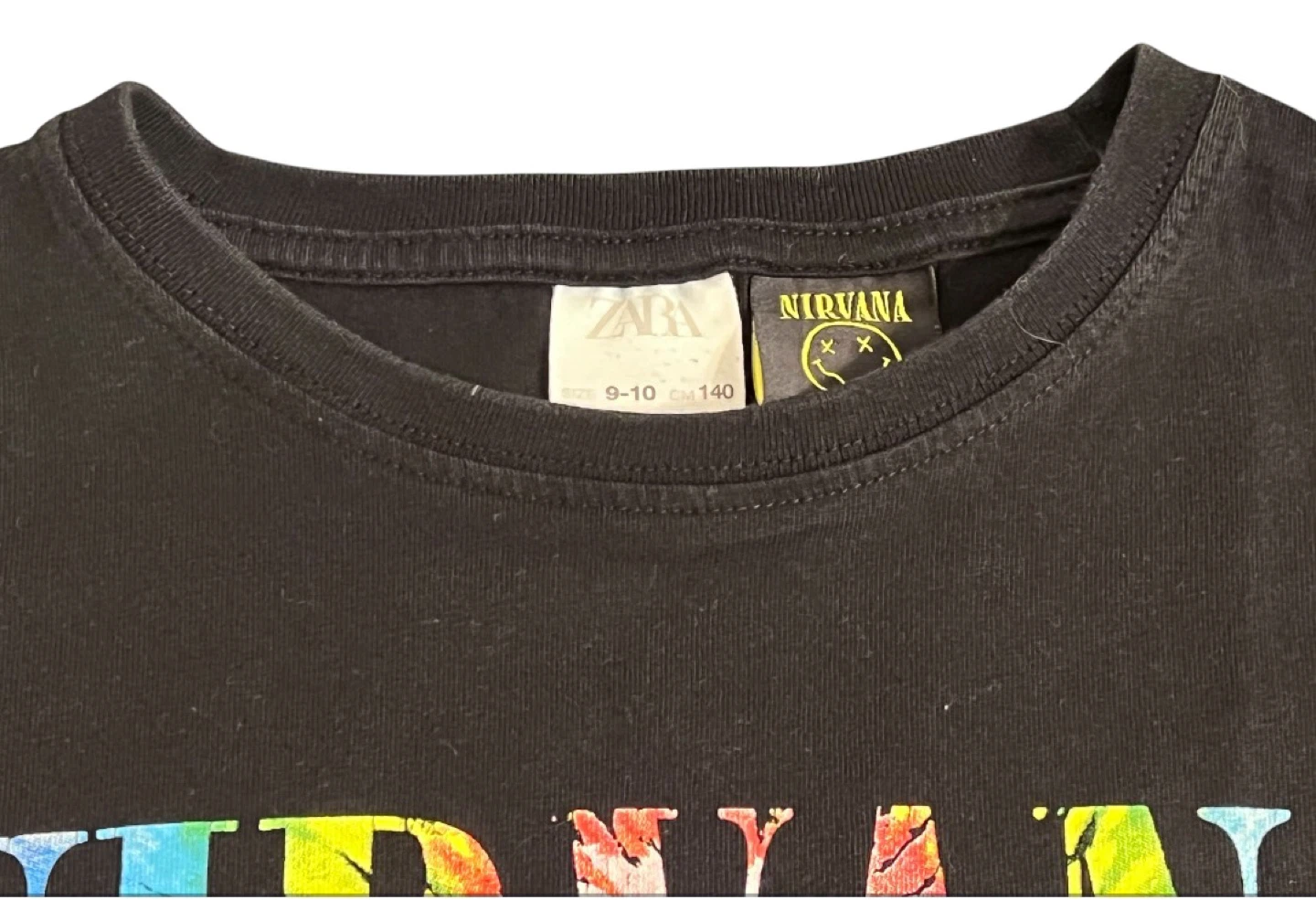 Zara x Nirvana Graphic T-Shirt – Size 9–10 (140 cm) - photo 3