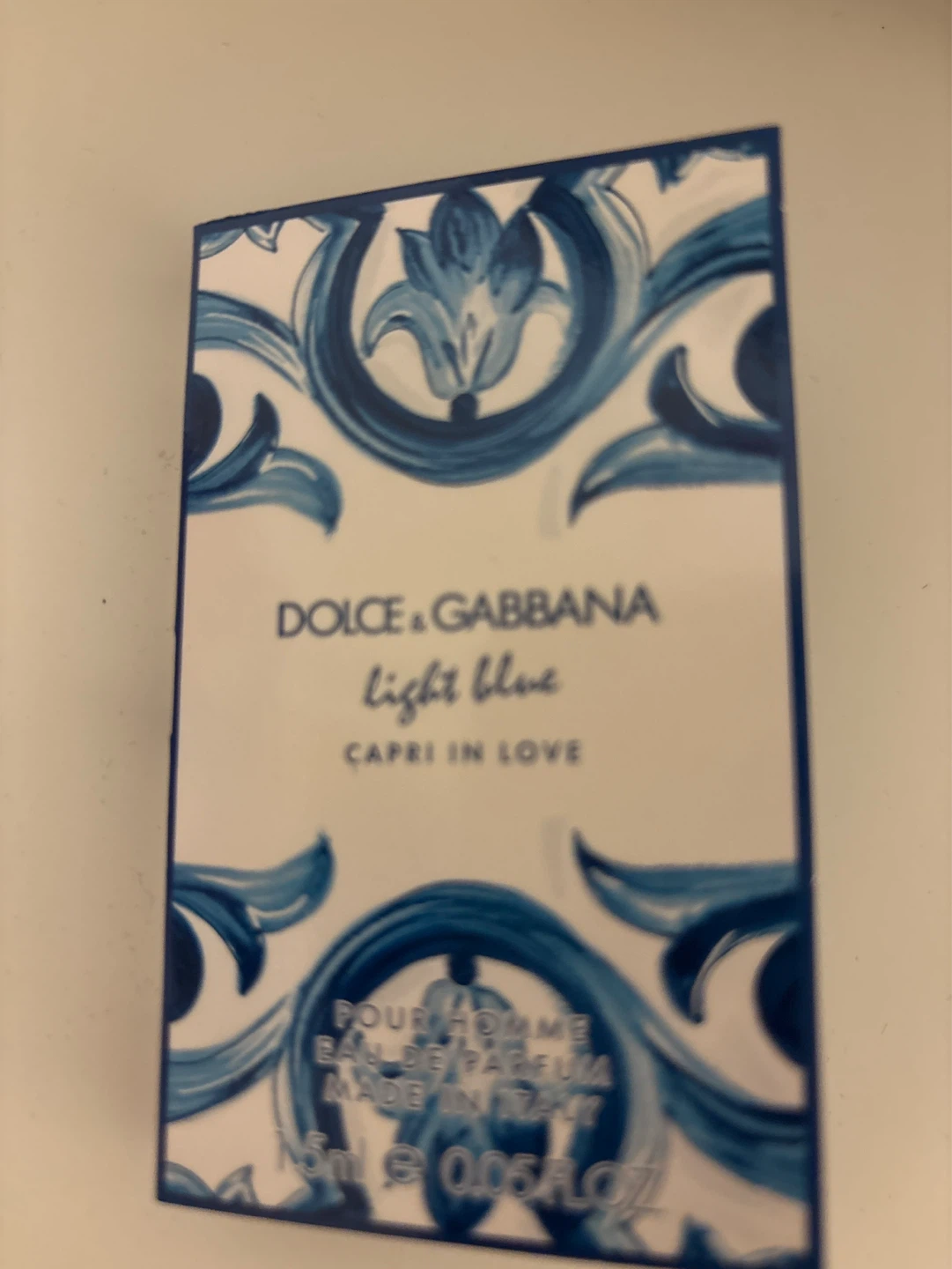 Dolce & Gabbana Light Blue Capri in Love Eau de Parfum Sample
