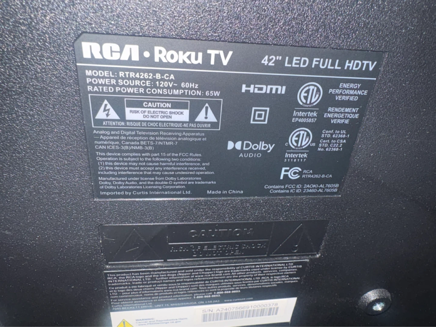 RCA Roku Full HD LED HDTV with Wooden Cabinet - photo 2