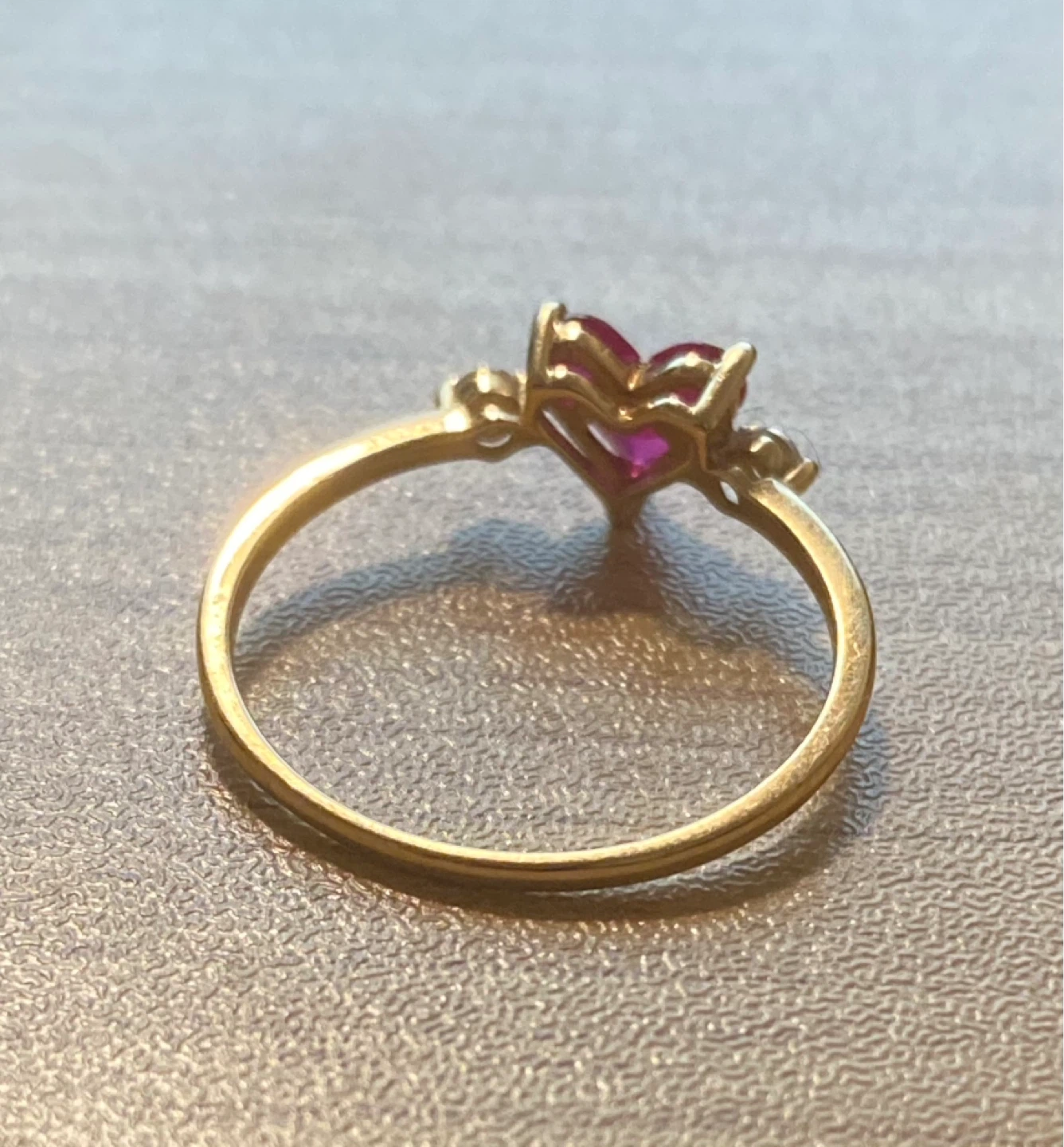 14K Gold ring with Ruby heart - photo 3