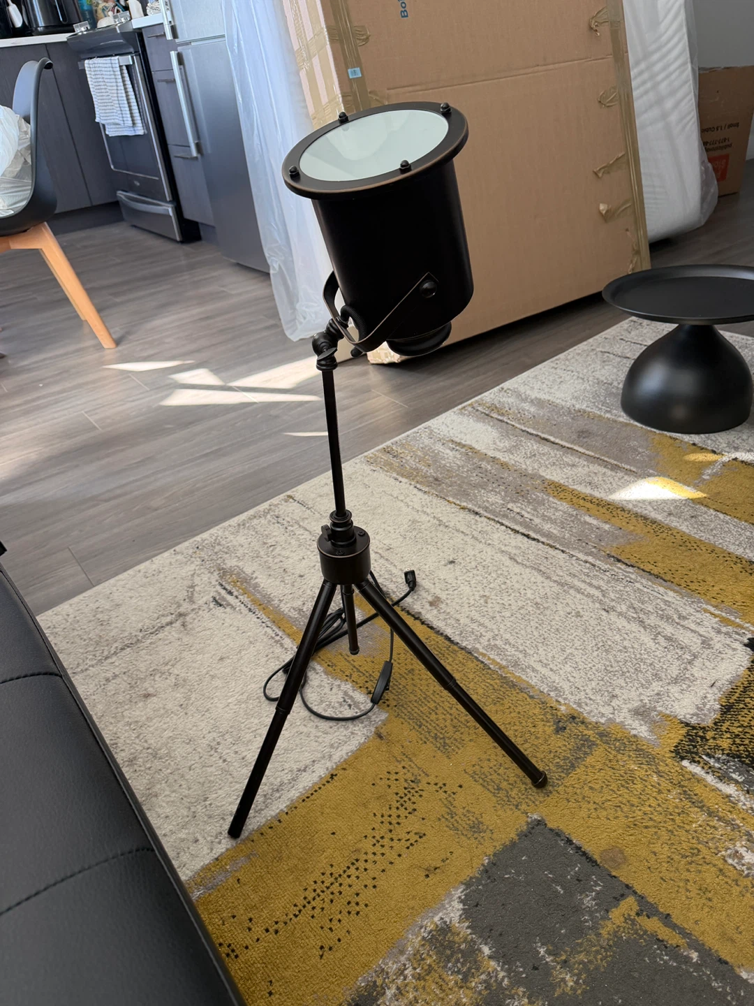 Black Tripod Spotlight Lamp