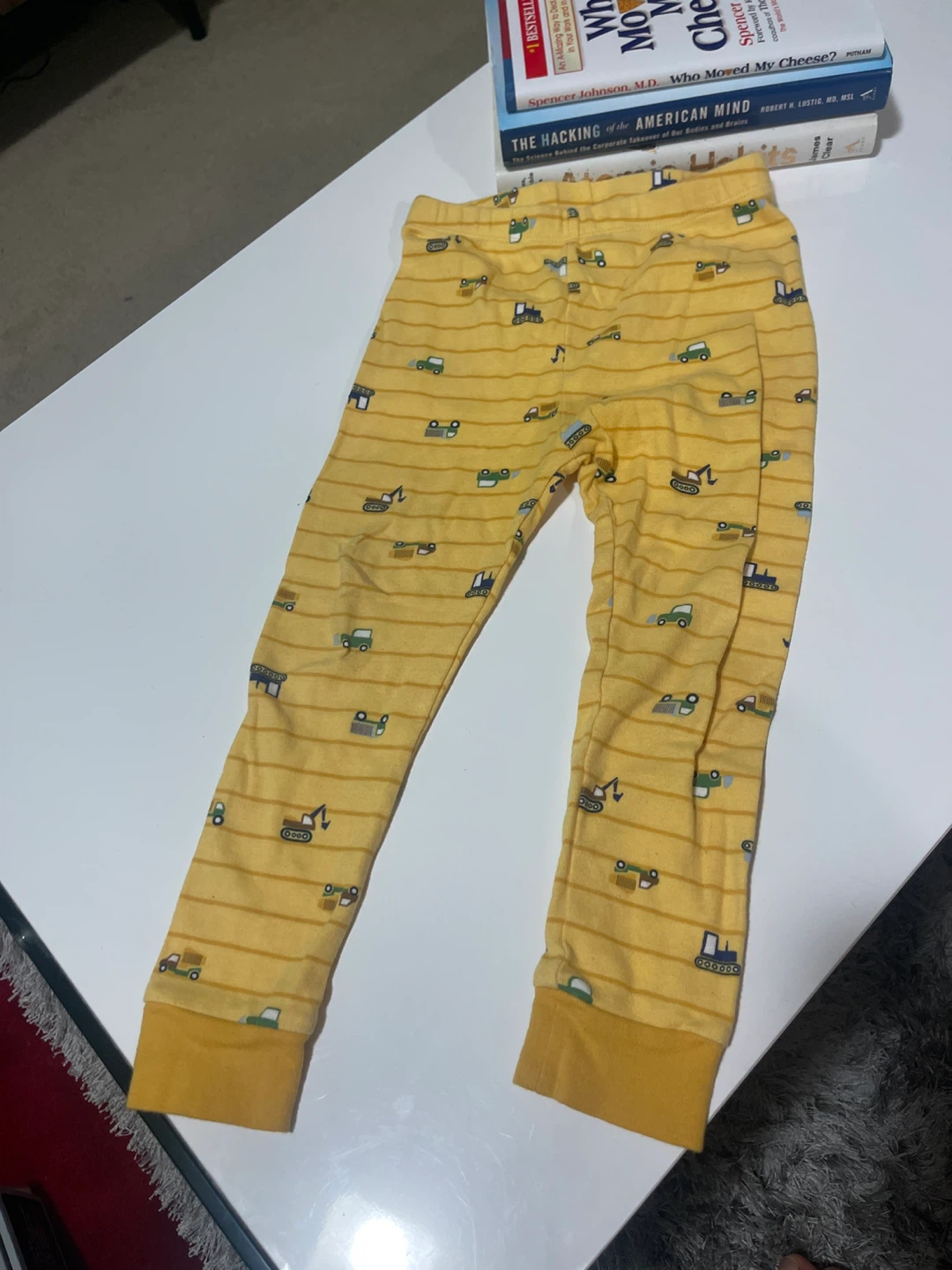 Kids Yellow Construction Vehicle Pajama Pants ⚽
