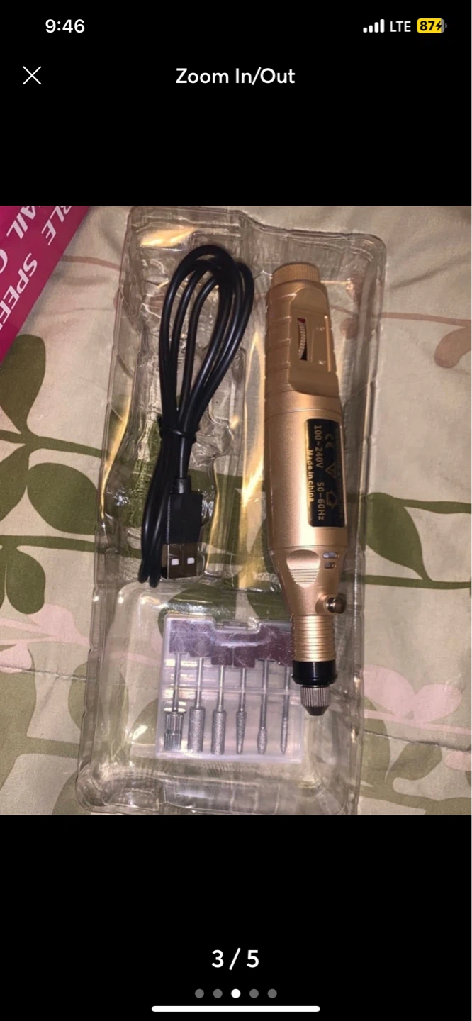 ⚽ Mini Polish Nail Machine Rotary Detail Carver Kit - photo 3