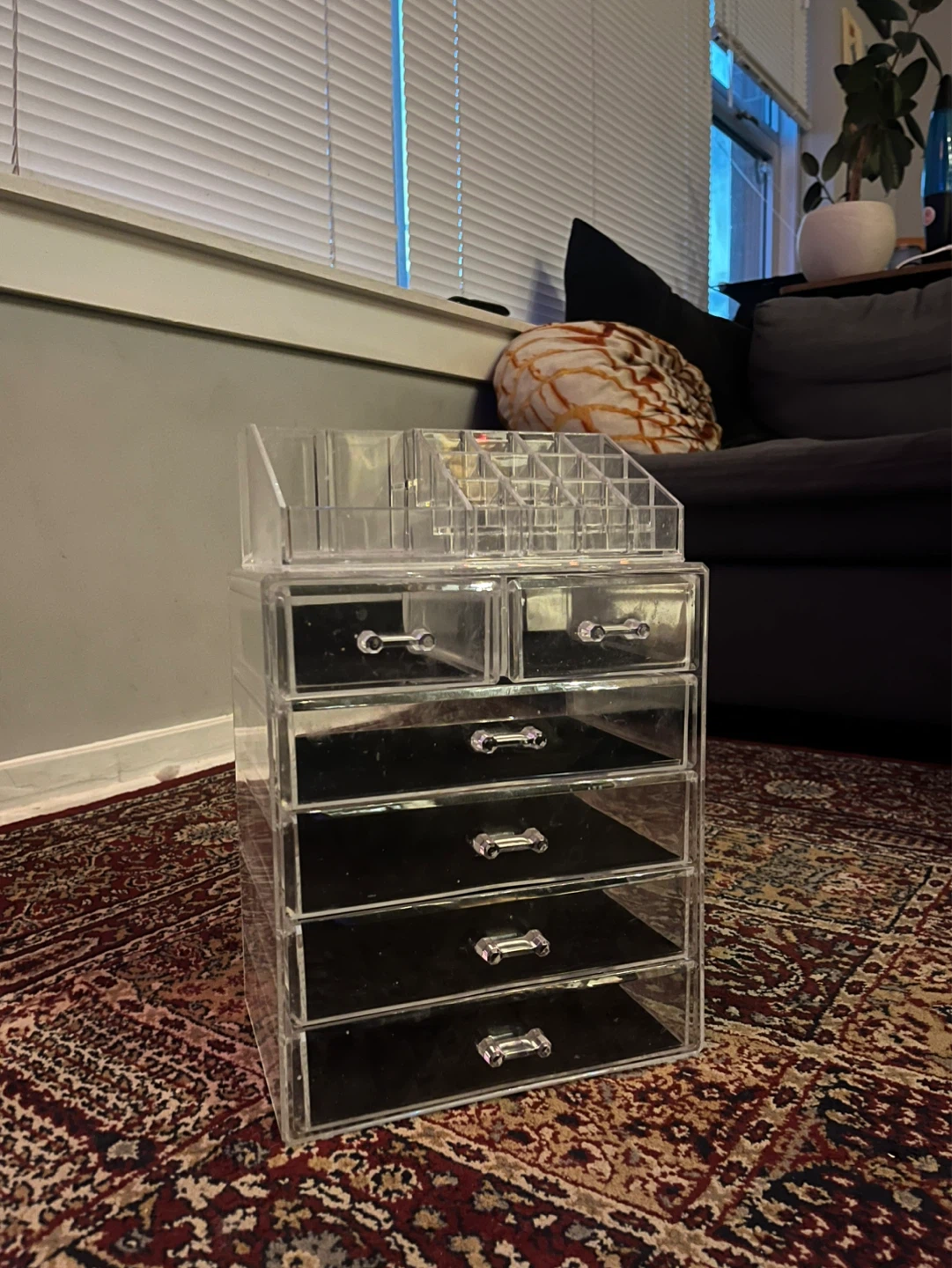 Clear Acrylic Makeup Organizer with Drawers