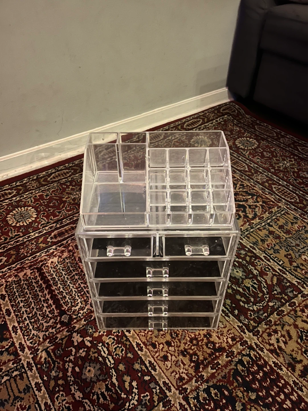 Clear Acrylic Makeup Organizer with Drawers - photo 3