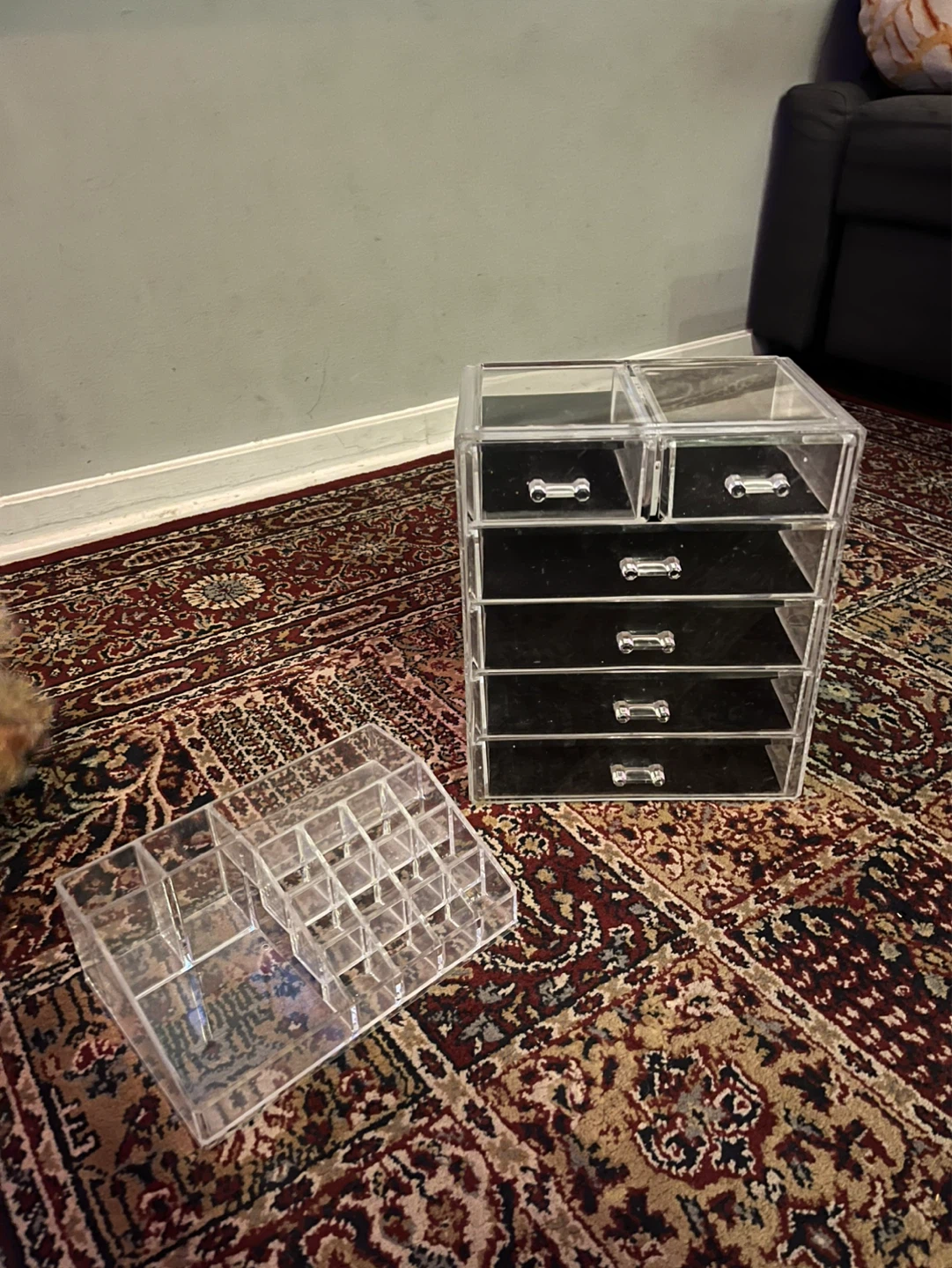Clear Acrylic Makeup Organizer with Drawers - photo 2