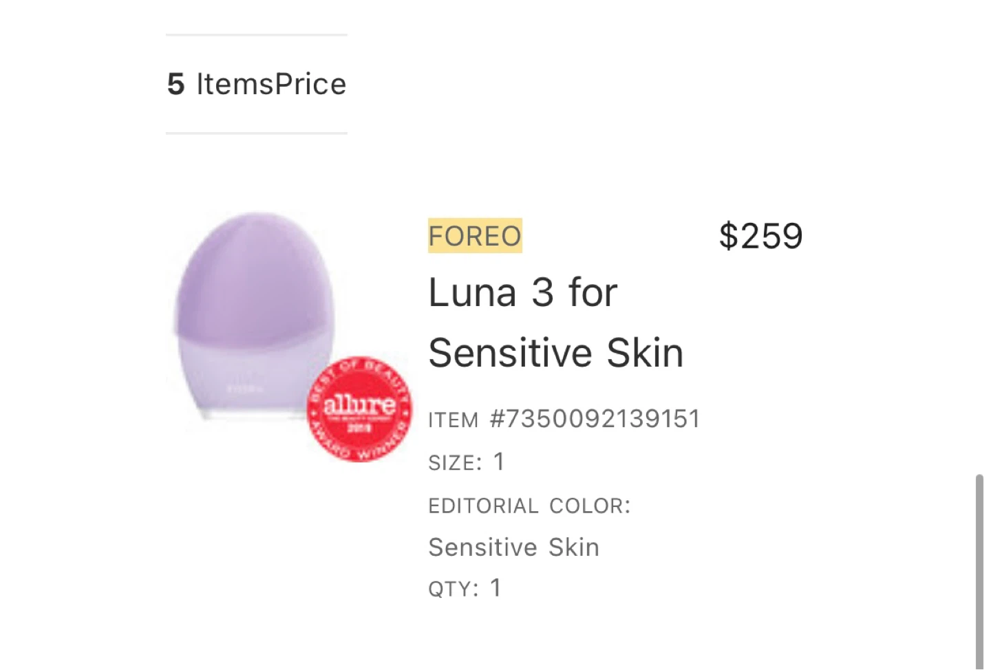 FOREO Luna 3 for Sensitive Skin Face Cleansing Device - photo 2