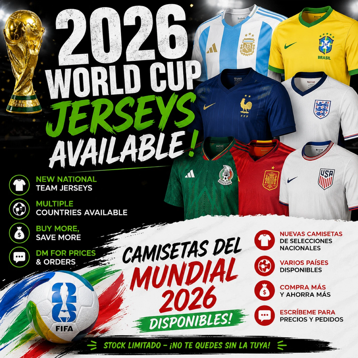 2026 WORLD CUP JERSEYS AVAILABLE