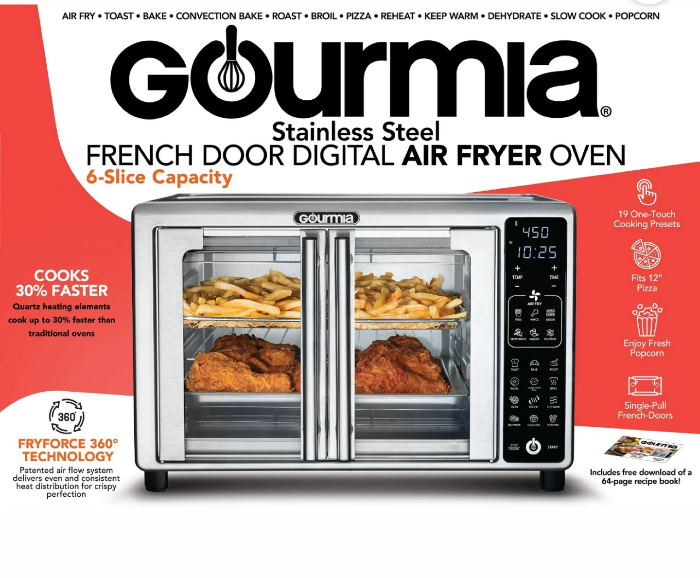 Gourmia French Door Digital Air Fryer Oven - photo 5