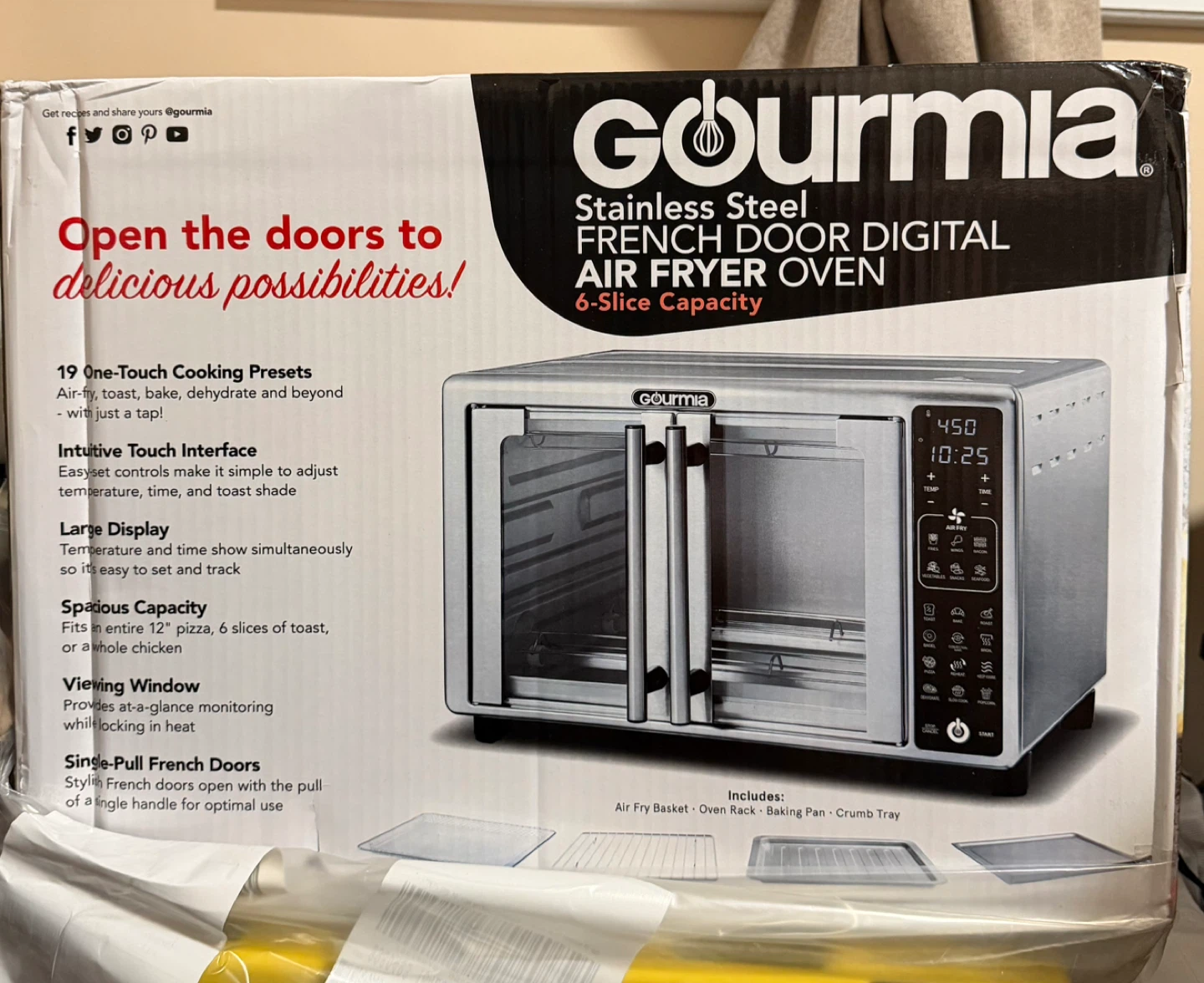 Gourmia French Door Digital Air Fryer Oven