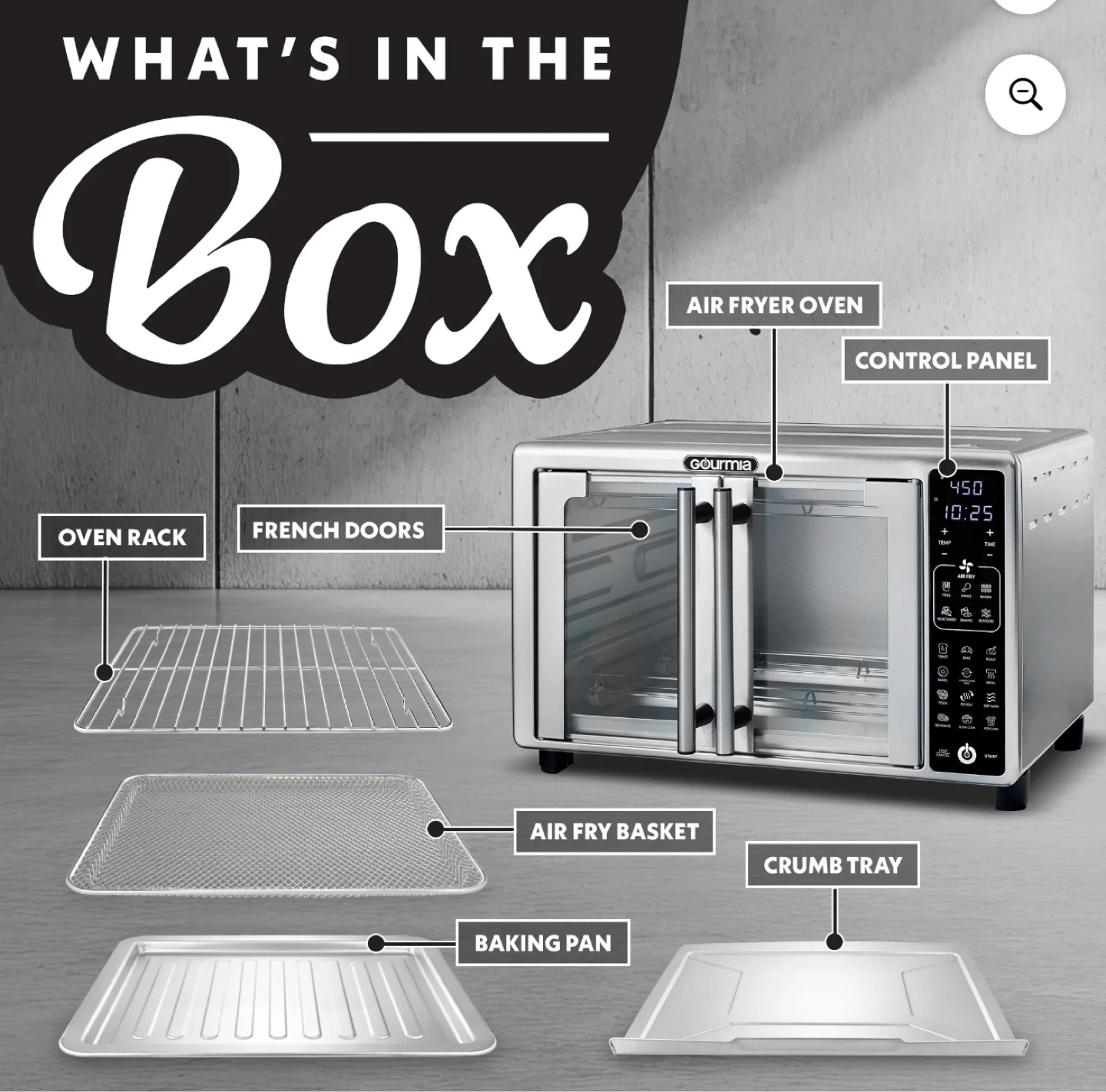 Gourmia French Door Digital Air Fryer Oven - photo 3