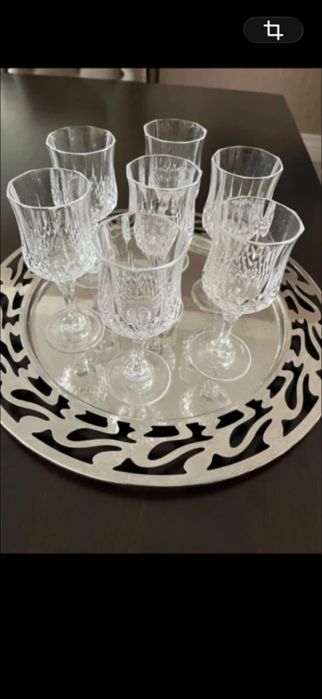 ⚽️Set of 7 Crystal Wine Glasses - photo 2