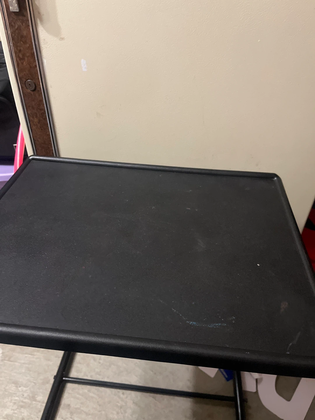 Black Portable TV Tray Table - photo 3