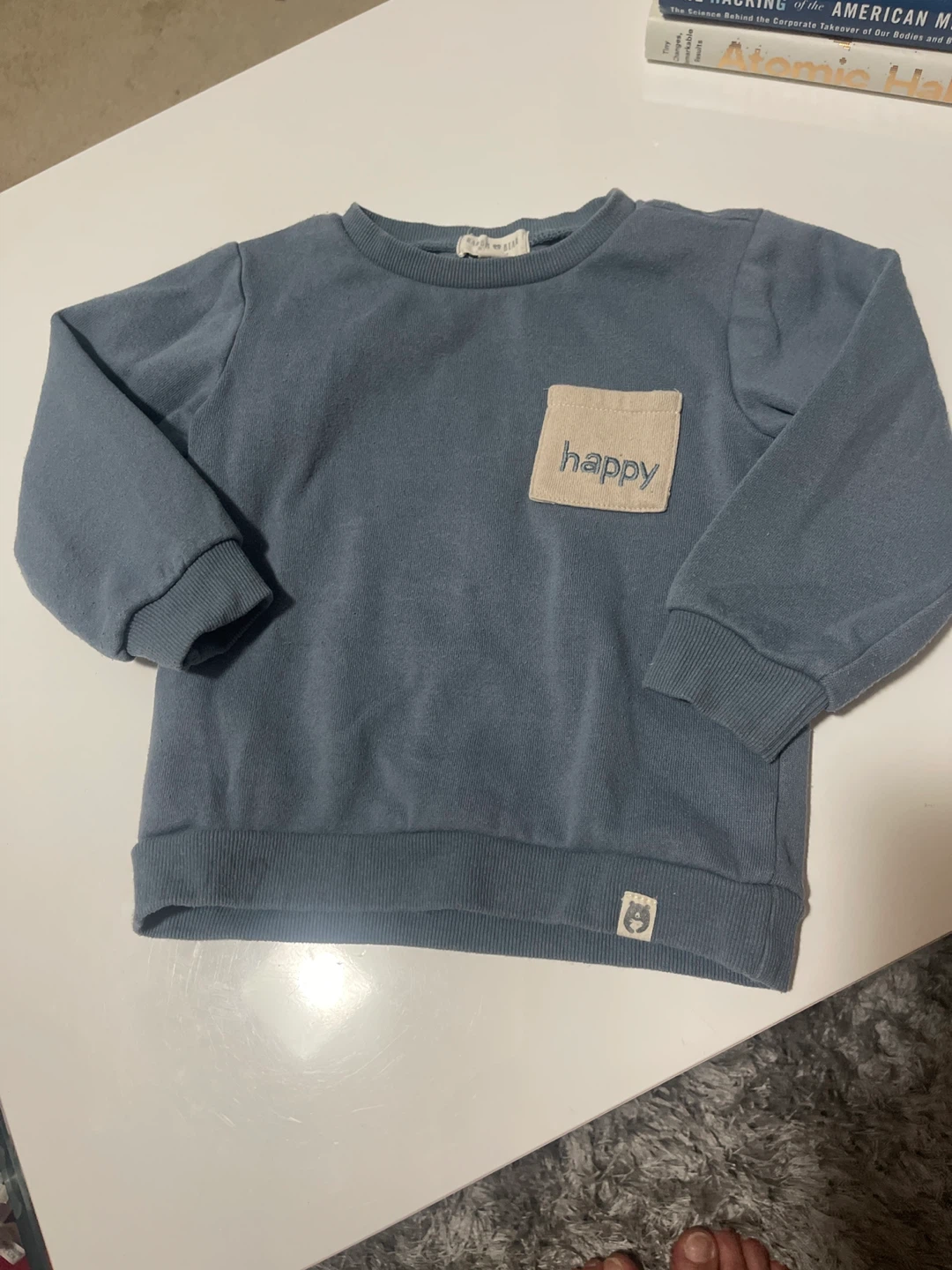 Kids Blue "happy" Pocket Sweatshirt ⚽