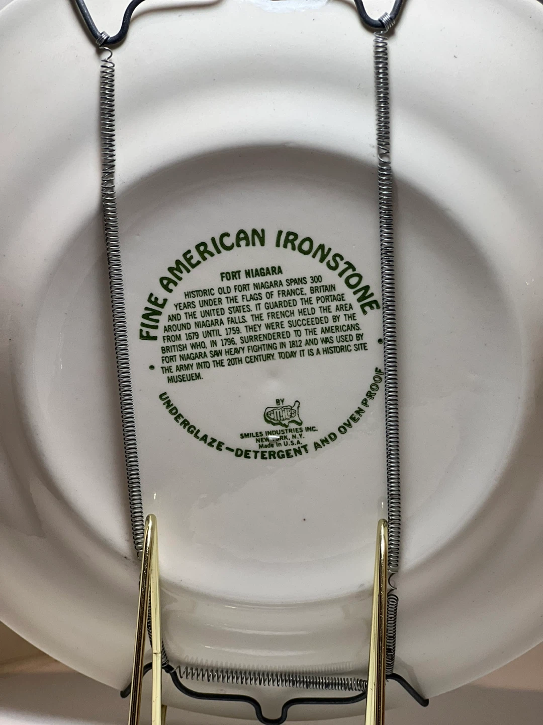Vintage Old Fort Niagara Souvenir Plate 10”⚽️ - photo 2