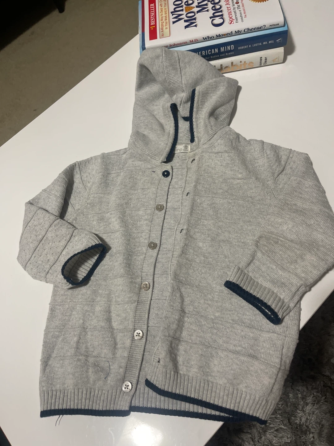 Gray Hooded Cardigan ⚽