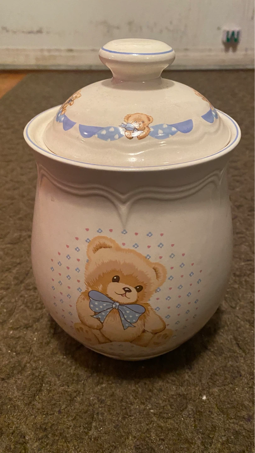 Ceramic Teddy Bear Canister