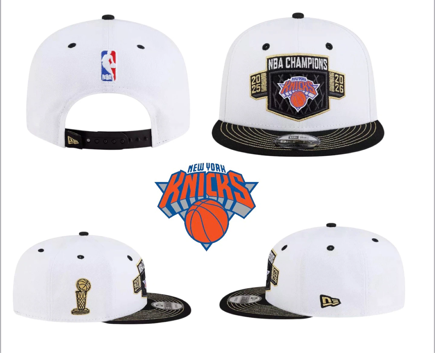 ⚽ New York Knicks NBA Champions '25-'26 T-Shirt & Hat - photo 3
