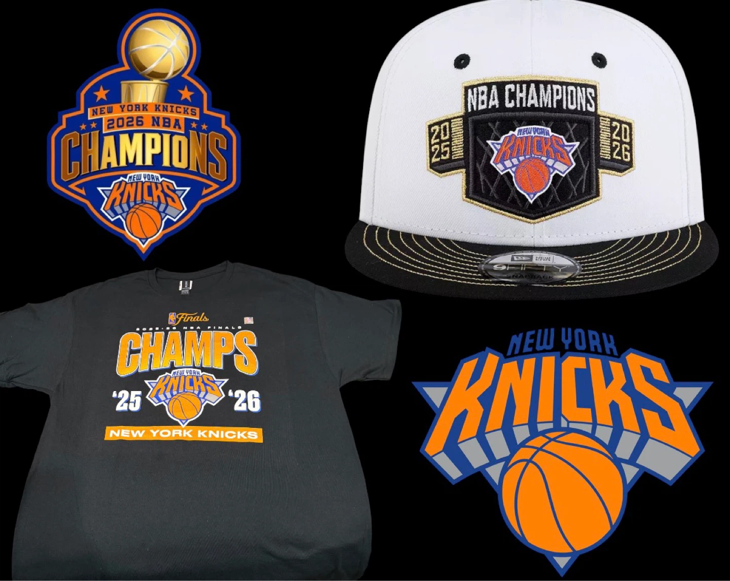 ⚽ New York Knicks NBA Champions '25-'26 T-Shirt & Hat