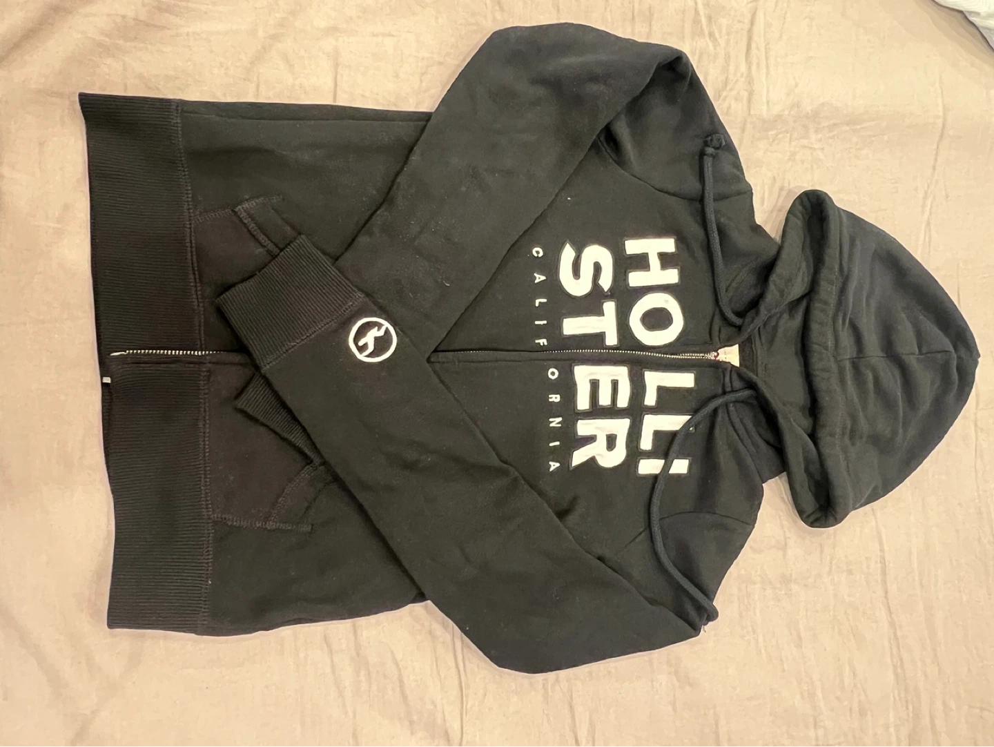Hollister Zip-Up Hoodie - Black