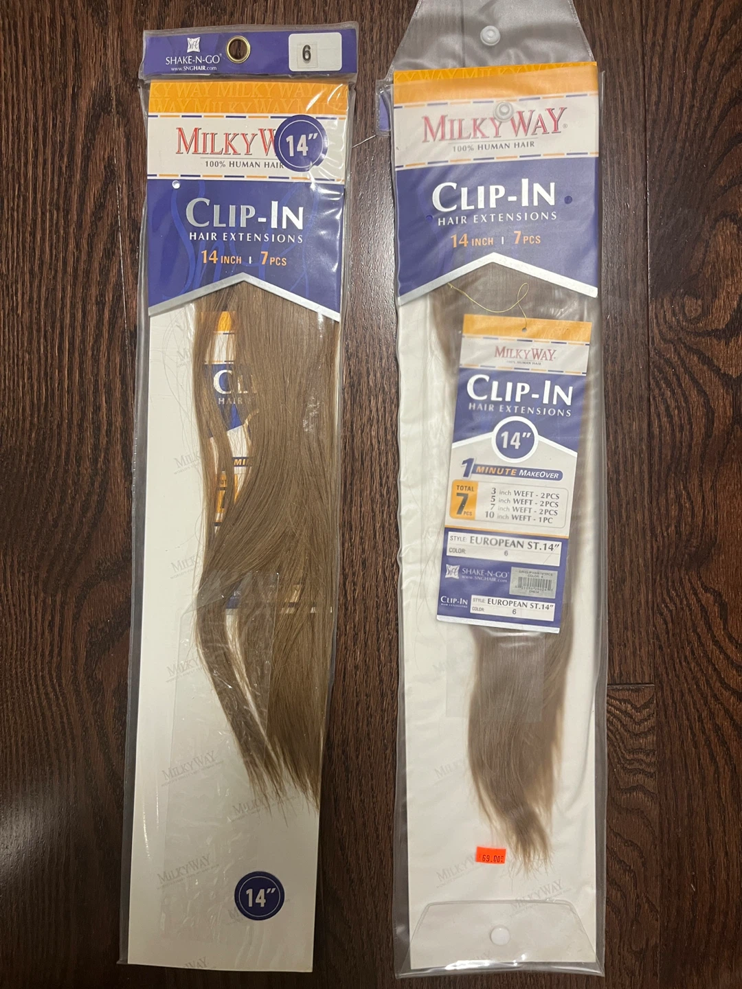 [2packs]Milky Way Clip-In Human Hair Extensions - 14 inch - photo 2