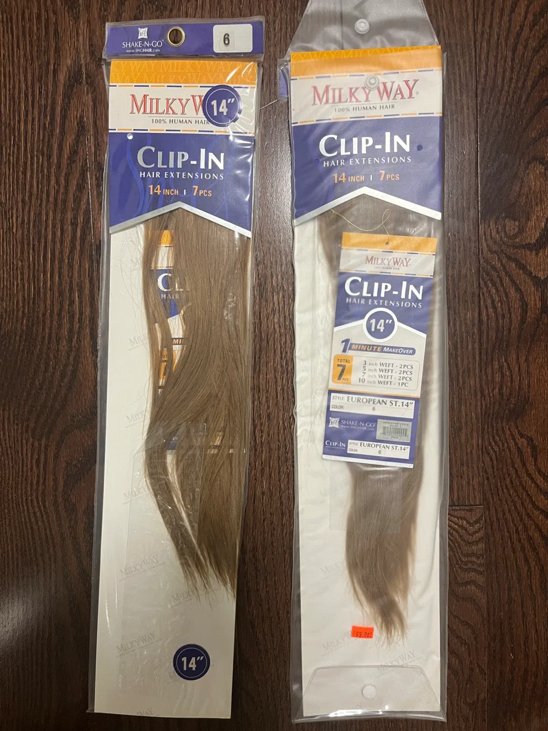 [2packs]Milky Way Clip-In Human Hair Extensions - 14 inch - photo 2