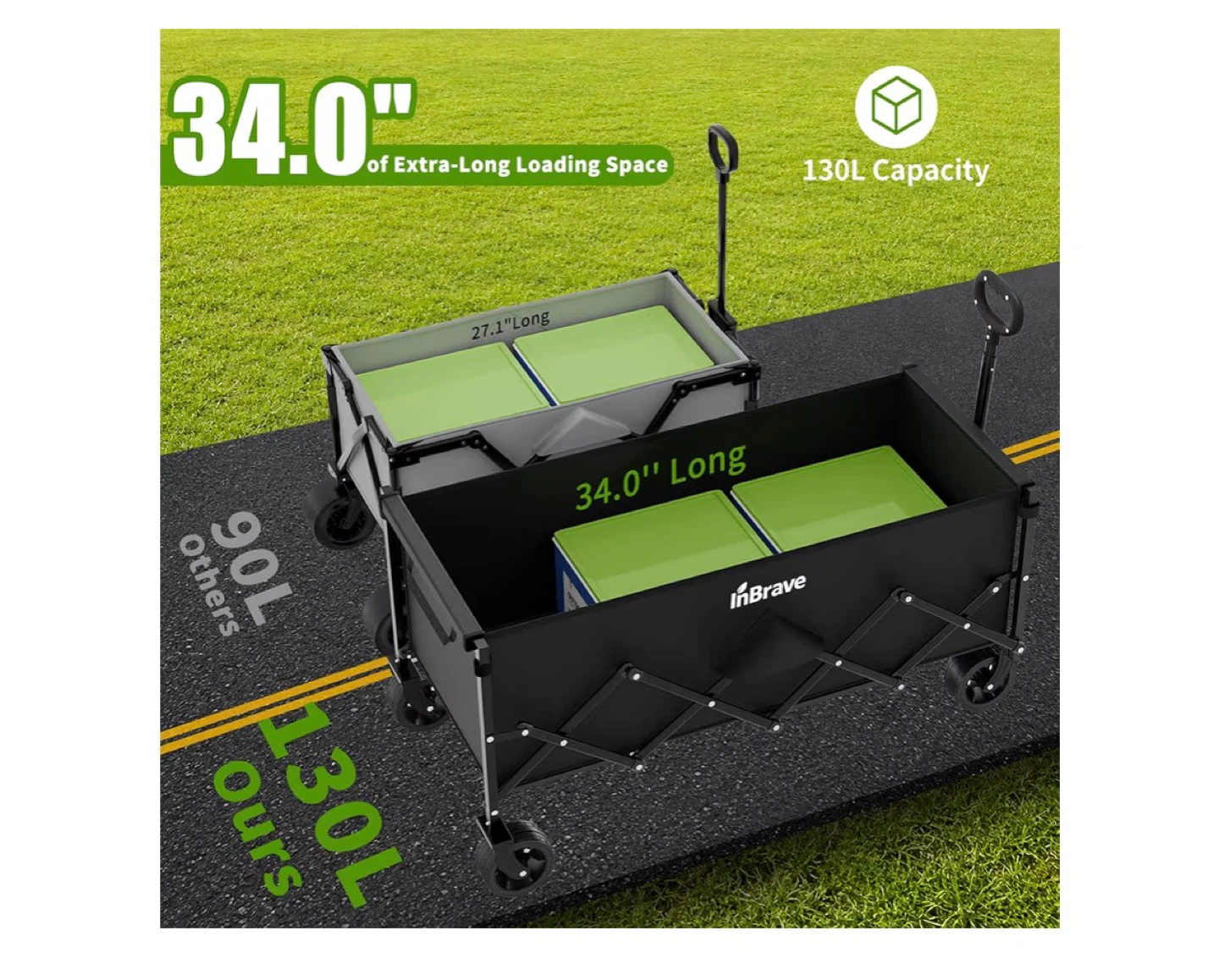 InBrave Folding Cart 34.0" Extra-Long - photo 5