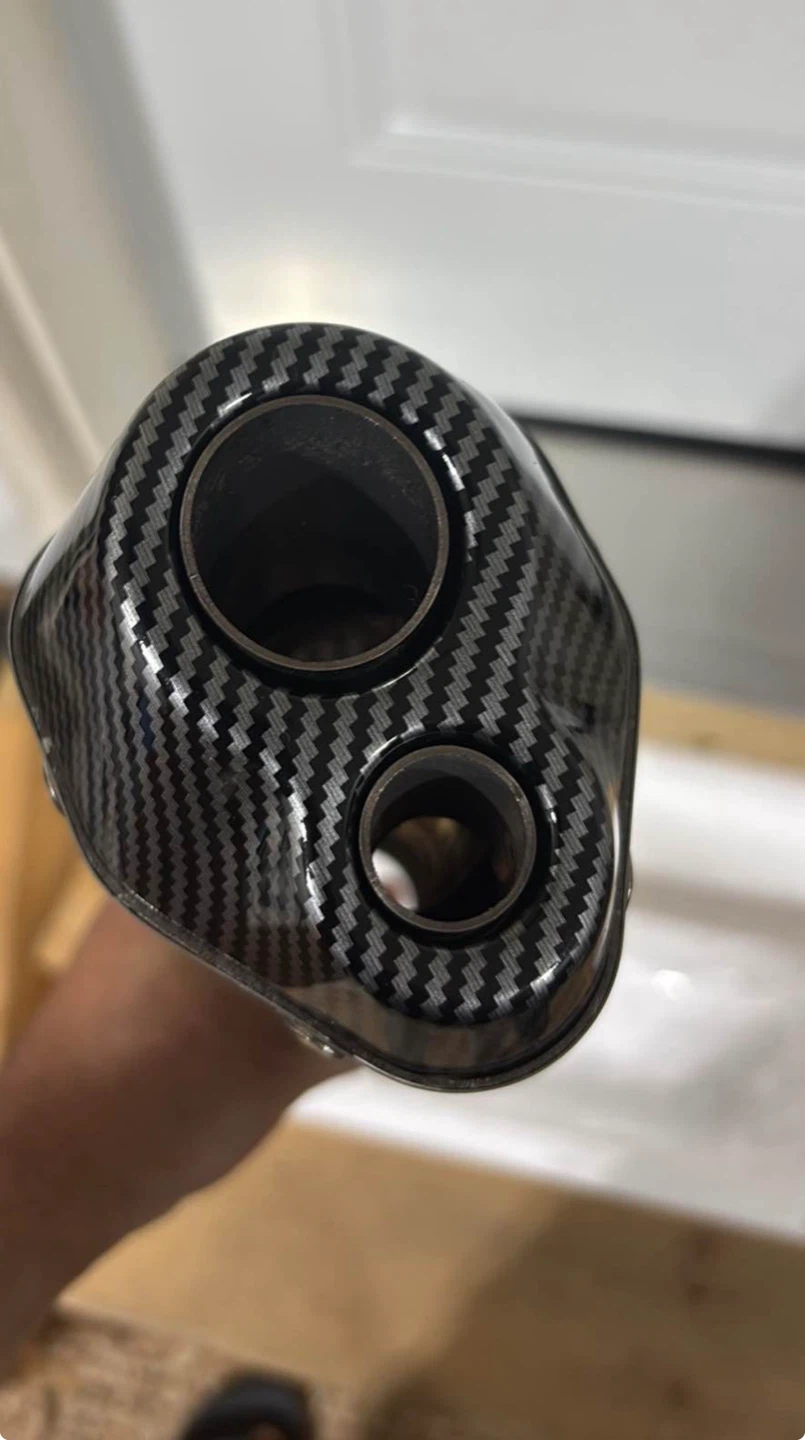 Motorcycle Exhaust Muffler Carbon Fiber Look ⚽ - photo 2