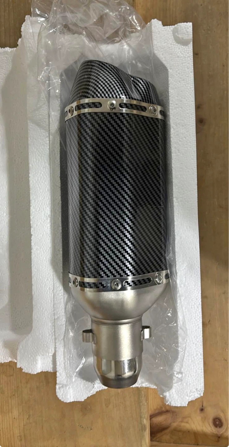 Motorcycle Exhaust Muffler Carbon Fiber Look ⚽