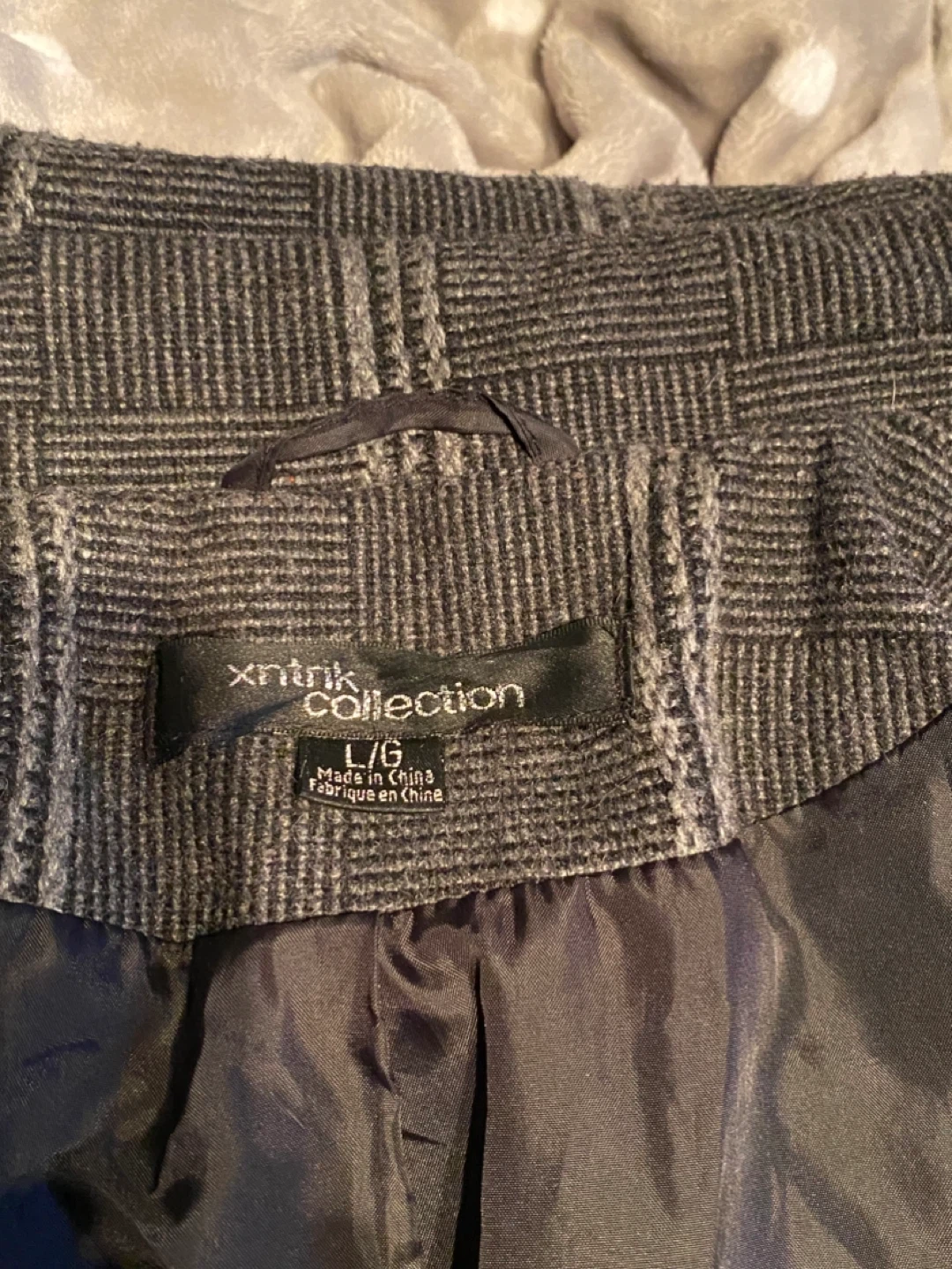 Xntrik Collection Plaid Wool Blend Coat Large - photo 2