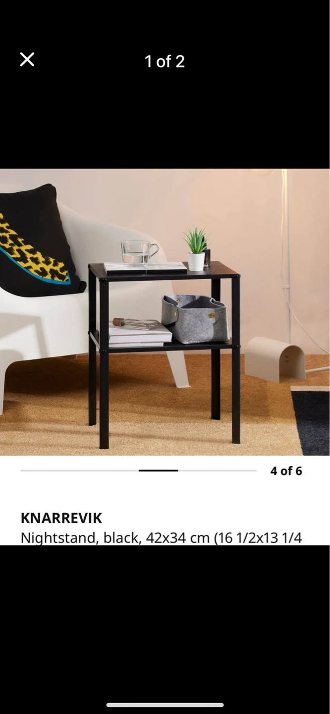 IKEA KNAARREVIK Nightstand - Black