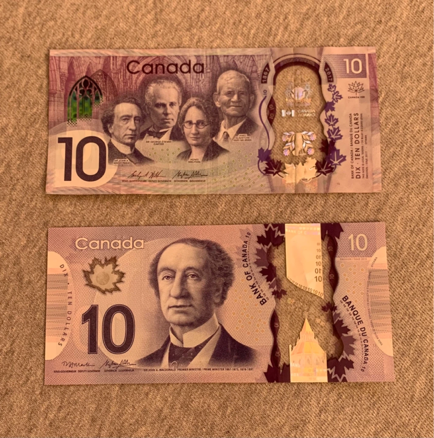 Canadian $10 Banknotes - $12 each ⚽️