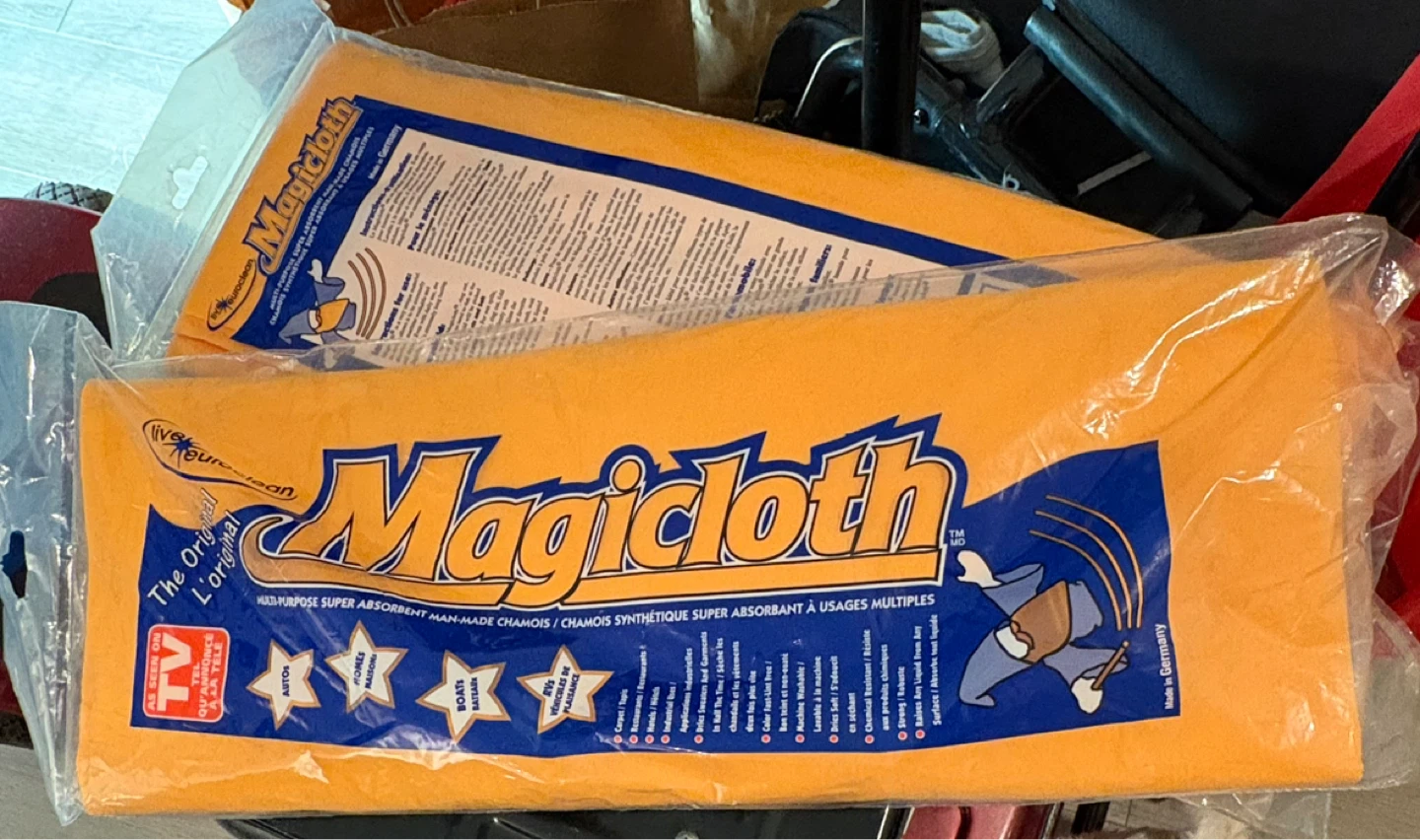 Magicloth 2 Packs Multi-Purpose Super Absorbent Chamois Cloths