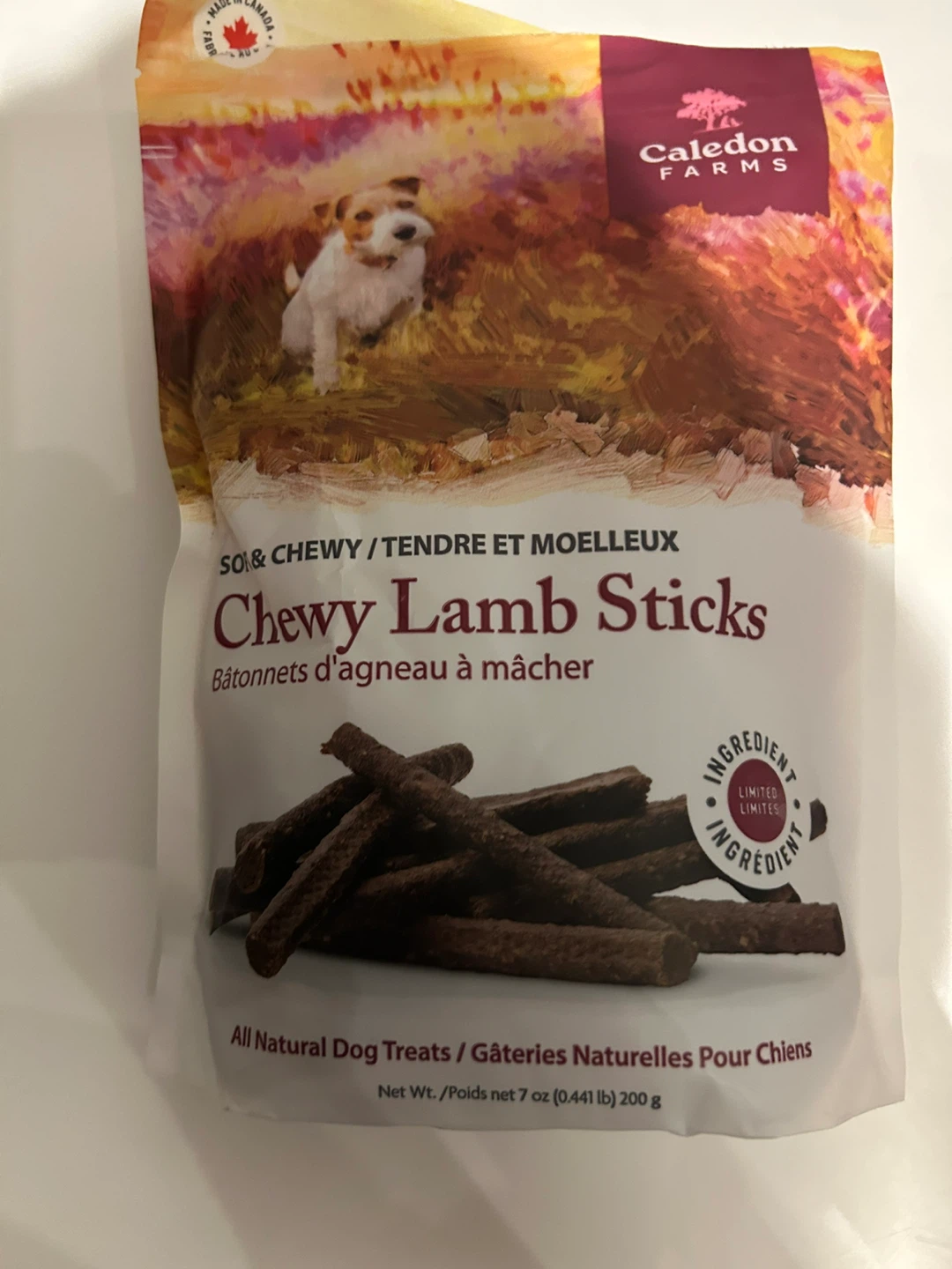 Caledon Farms Chewy Lamb Sticks Dog Treats ⚽ - 7 oz