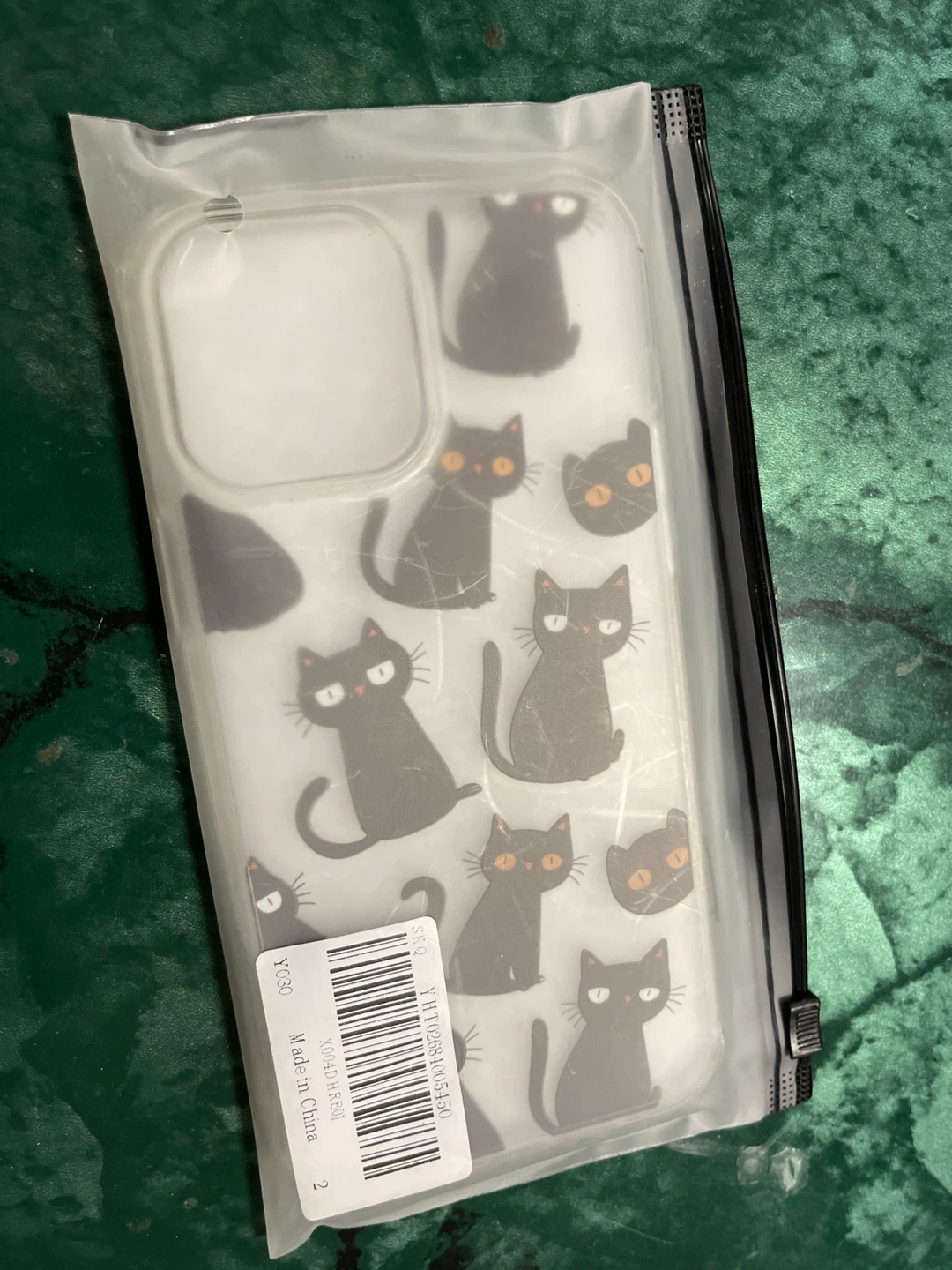 Phone 13 Pro Max Case with Black Cats Design