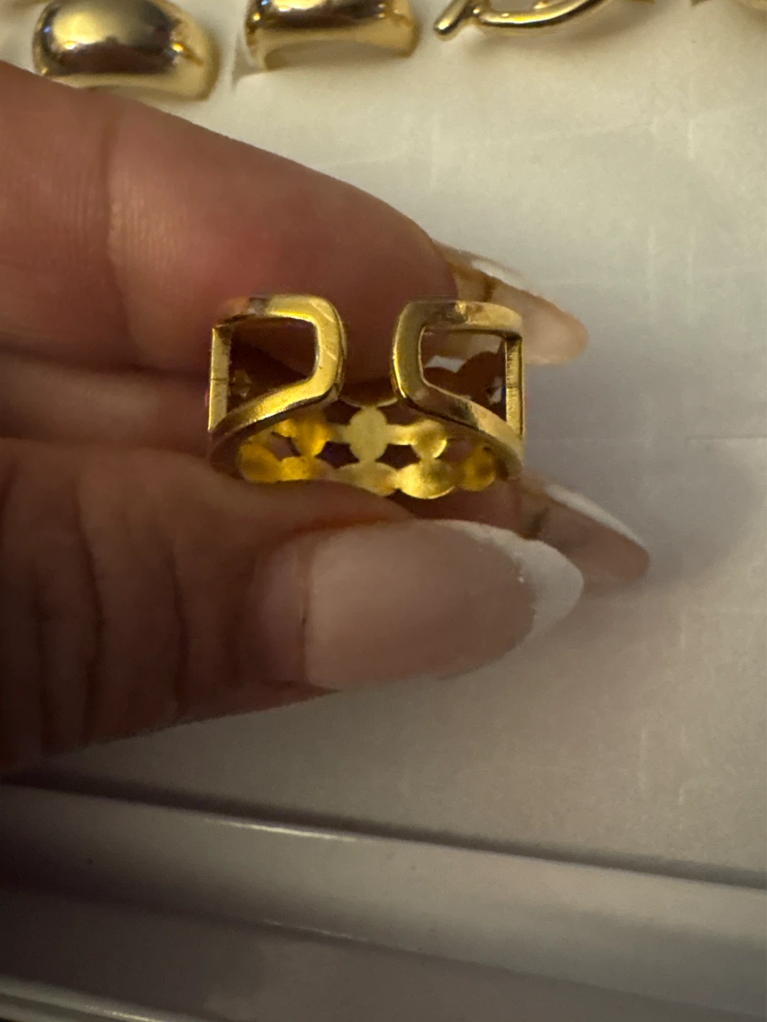 ⚽️ Gold Stainless Steel Ring with Enamel Colors - photo 2