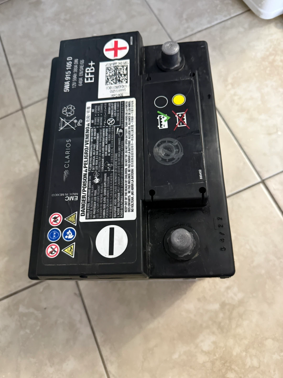 Clarios Car Battery 5WA 915 105 D EFB+ - photo 4