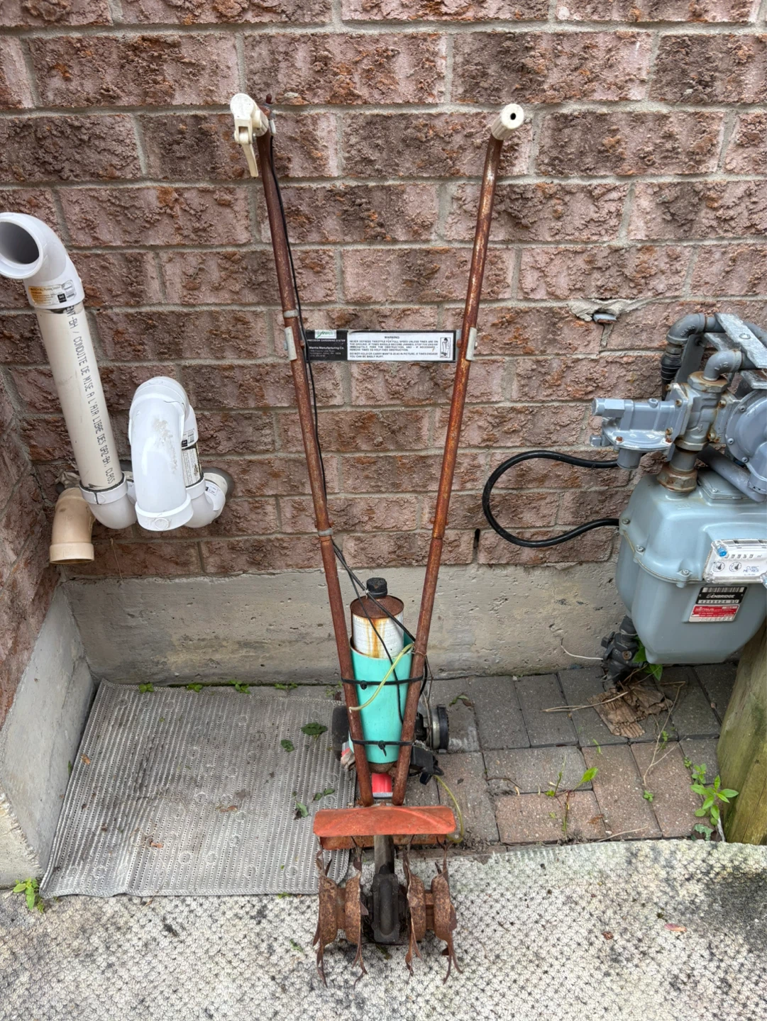 Broken tiller