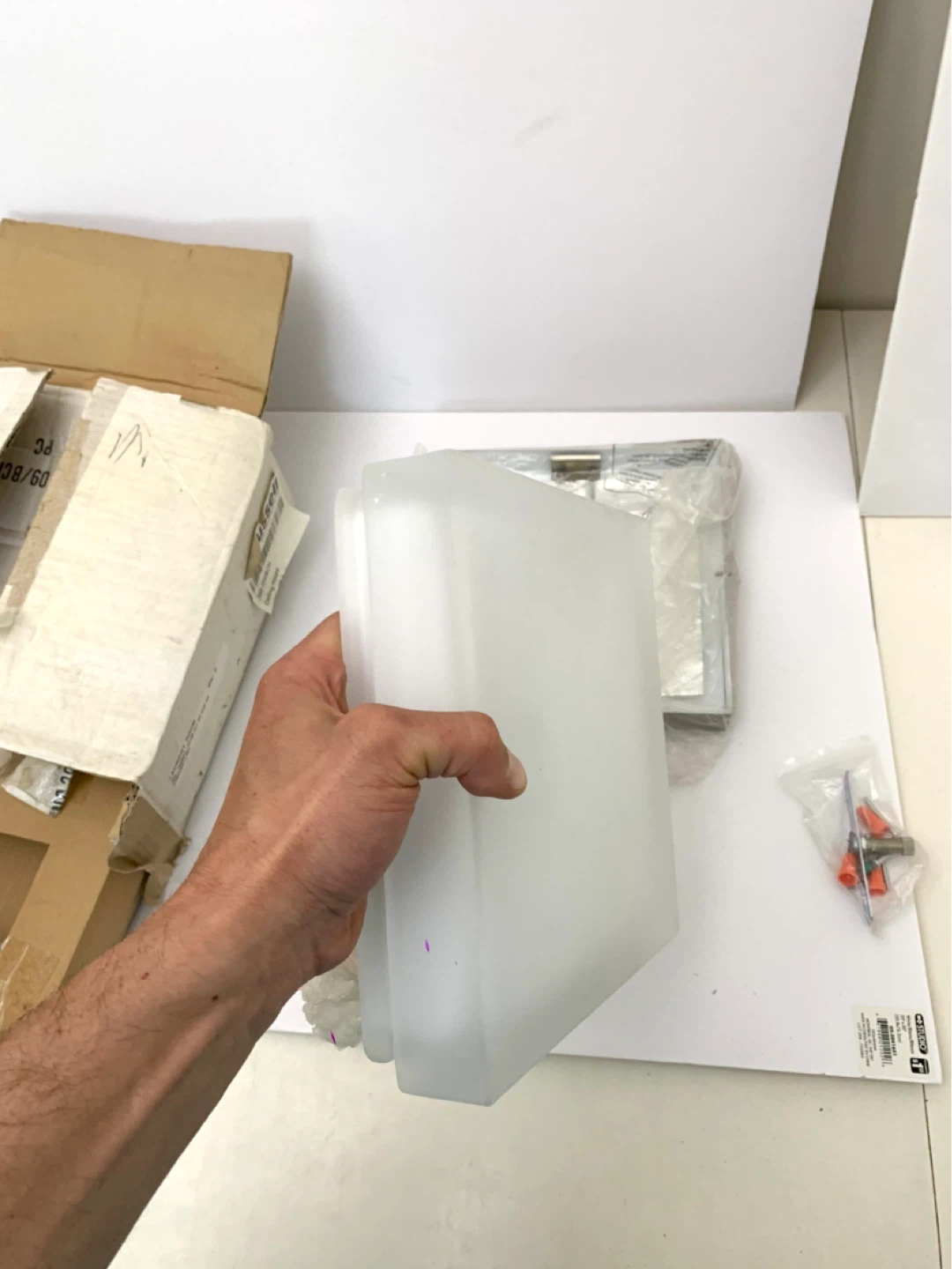 Ceiling Light Fixture Frosted Glass Light Flush Mount Lighting - photo 3