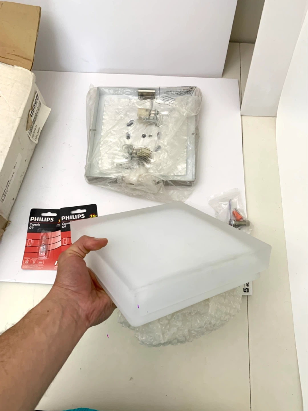 Ceiling Light Fixture Frosted Glass Light Flush Mount Lighting
