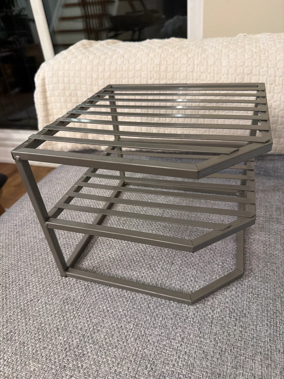 2-Tier Metal Shelf Unit