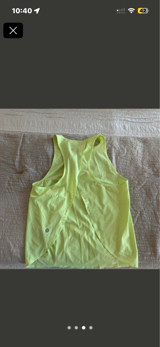 Lululemon Flow Y Nulu Tank Top - Green ⚽️