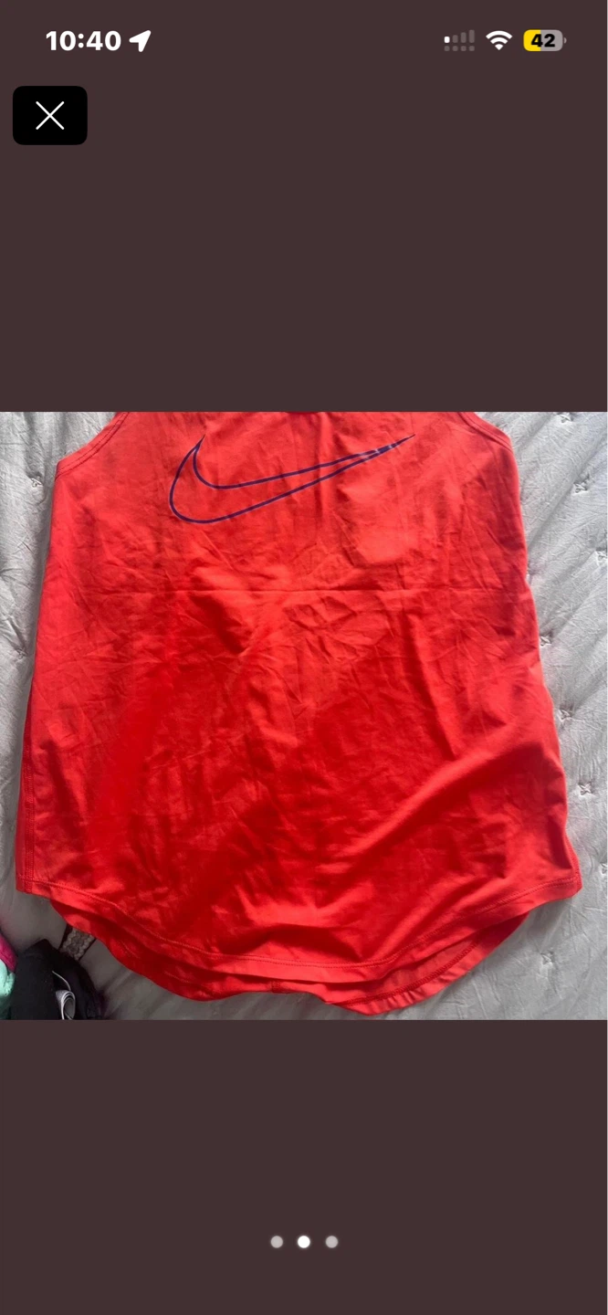 Nike Red Tank Top with Purple Straps ⚽️ - photo 3