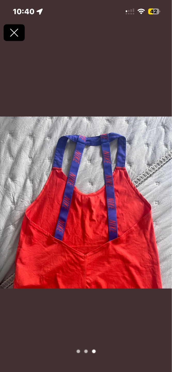 Nike Red Tank Top with Purple Straps ⚽️ - photo 2