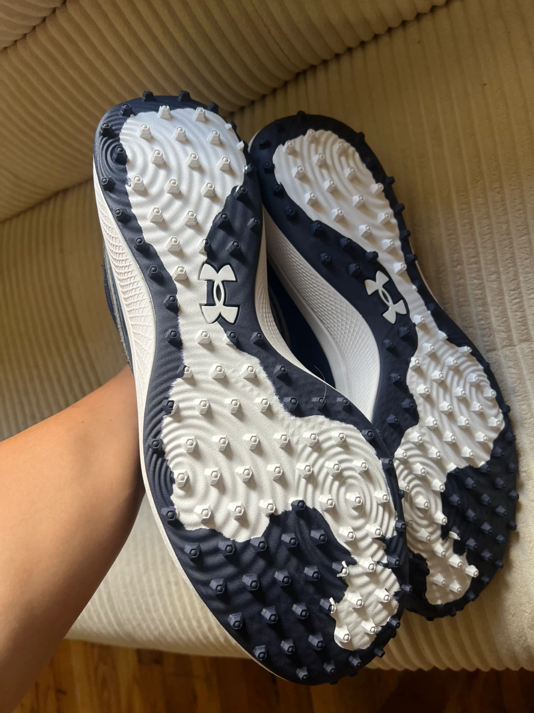 Under Armour Navy & White Turf Shoes Size 14 - photo 5
