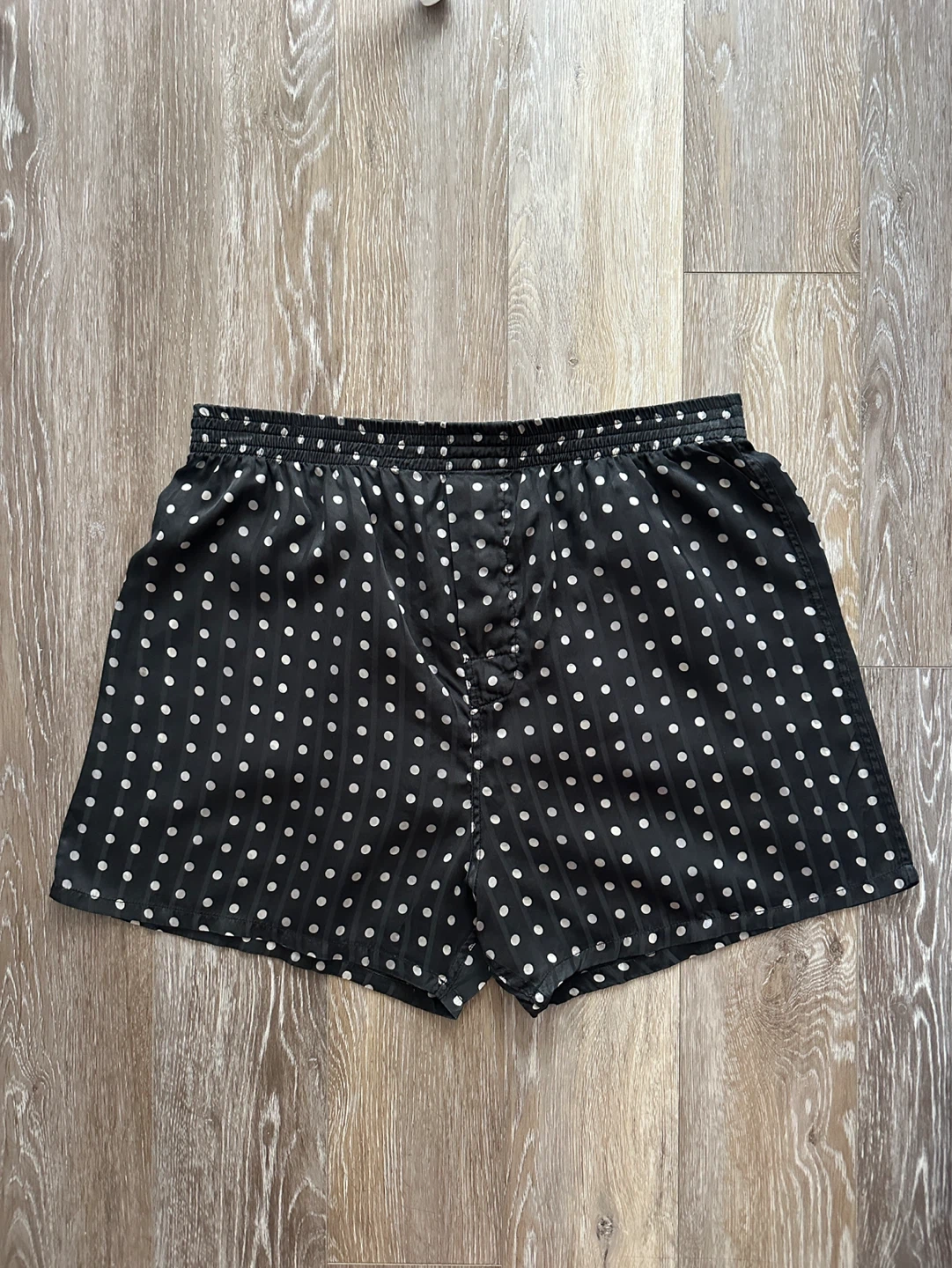 Holt Renfrew Silk Polka Dot Pajama Shorts